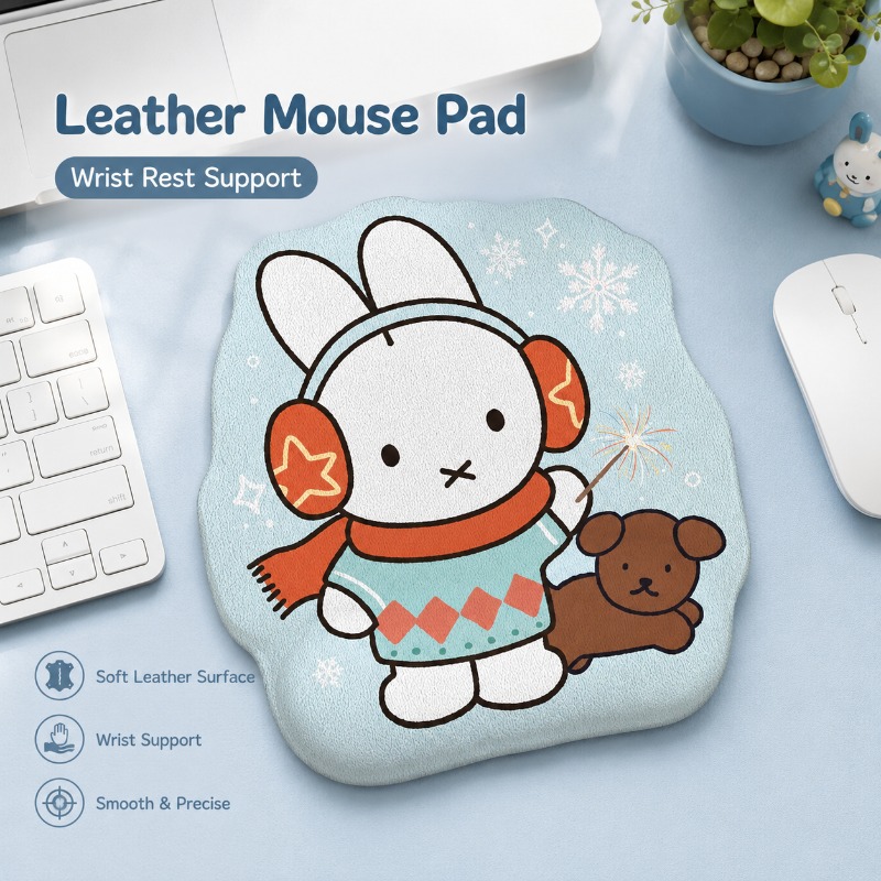 Desk Setup With Tv - Anime Miffy Deri Mouse Pad, Bilek
