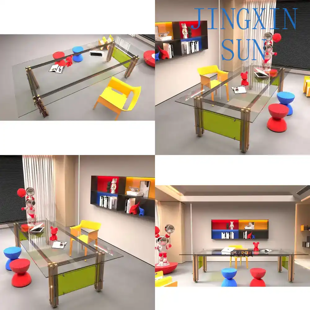 Desk Setup Workspace - Alüminyum Profil Çerçeveli Şeffaf Tezgahlı Çalışma