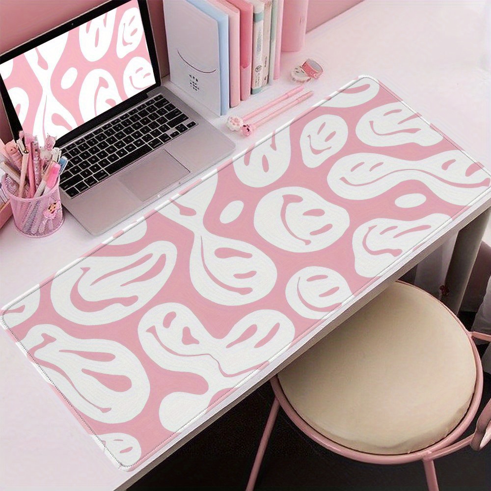 Desk Setup Workspace - Estetik Pembe Masa Örtüsü Büyük Mouse
