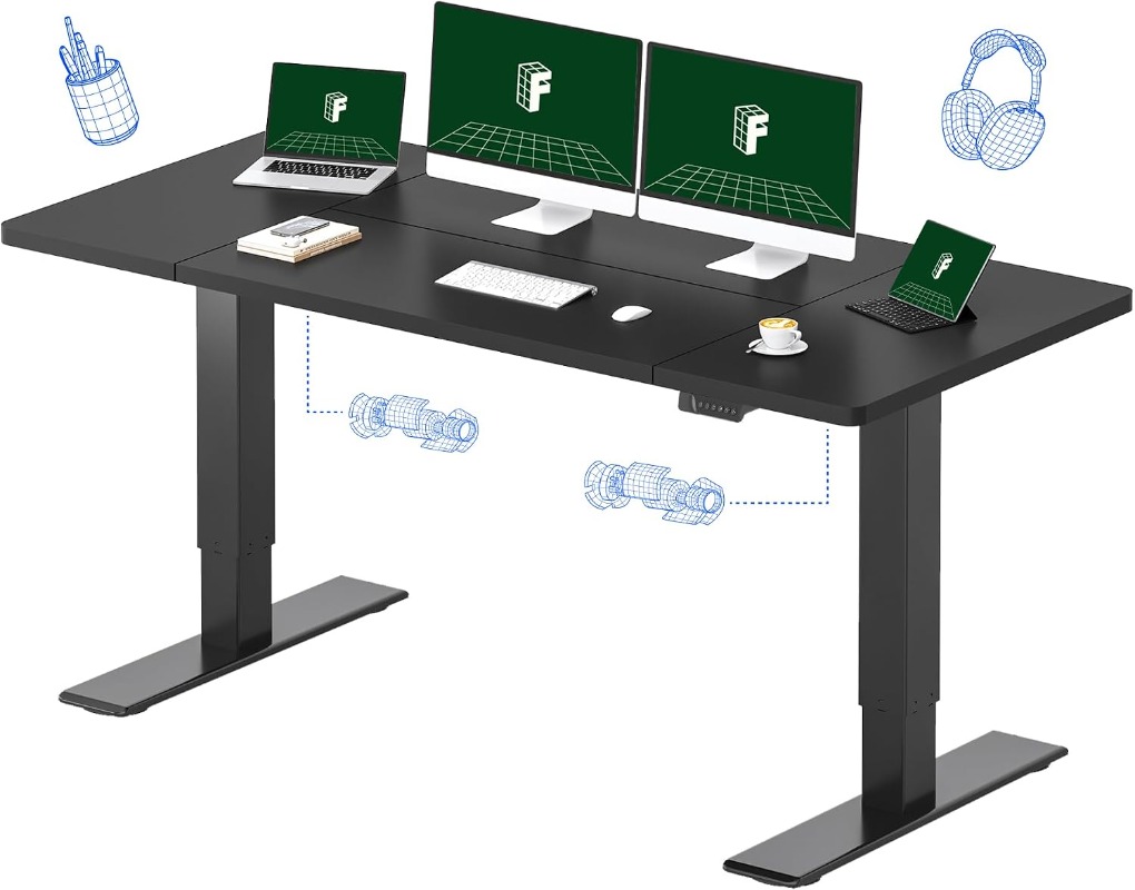 Desk Setup Workspace - FLEXISPOT Elektrikli Ayakta Çalışma Masası, Siyah