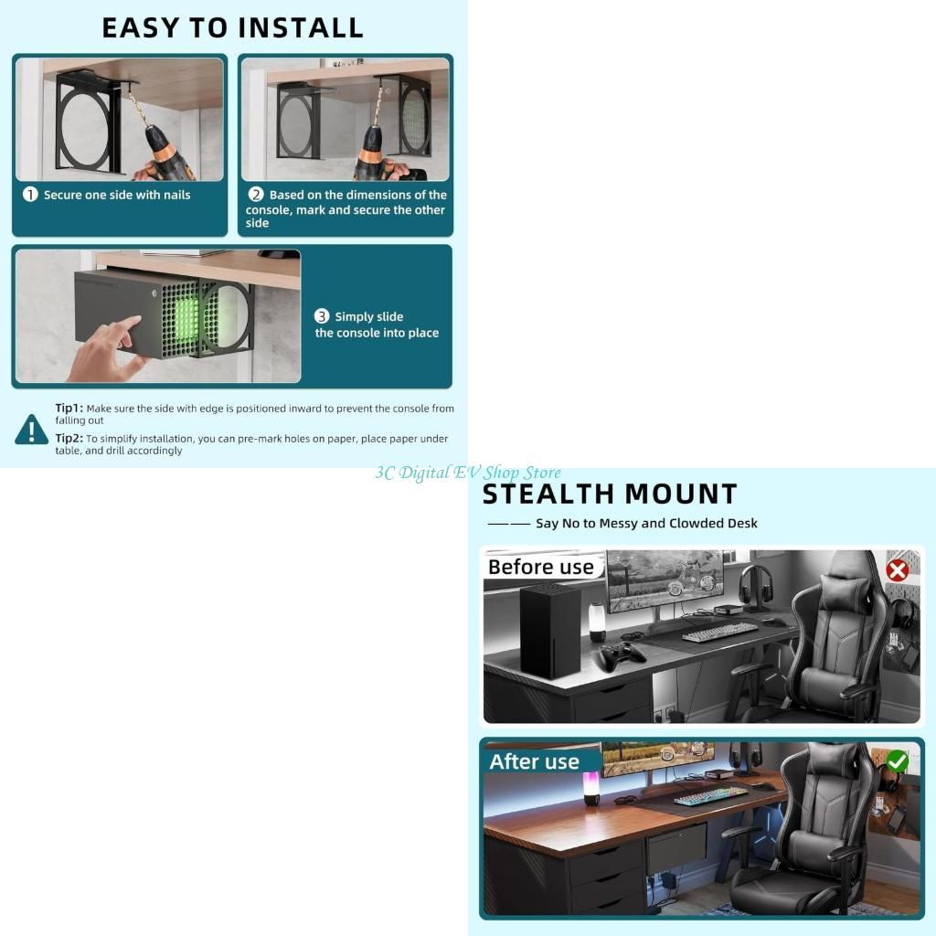 Desk Setup Xbox - E74D Verimli Altı Stand Organizatörleri Konsollar