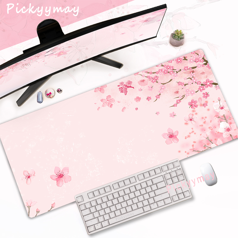 Desk Setup Pink - CIFBUY Pembe Kiraz Çiçeği Oyun Mouse