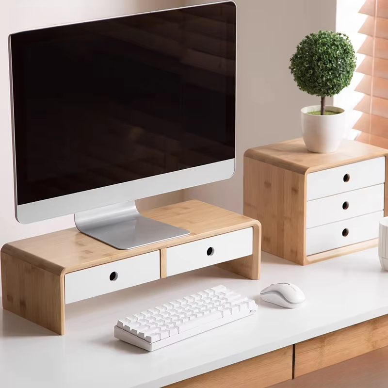 Setup Desk Monitor - Bambu Dizüstü Bilgisayar Monitör Yükseltici Çevre