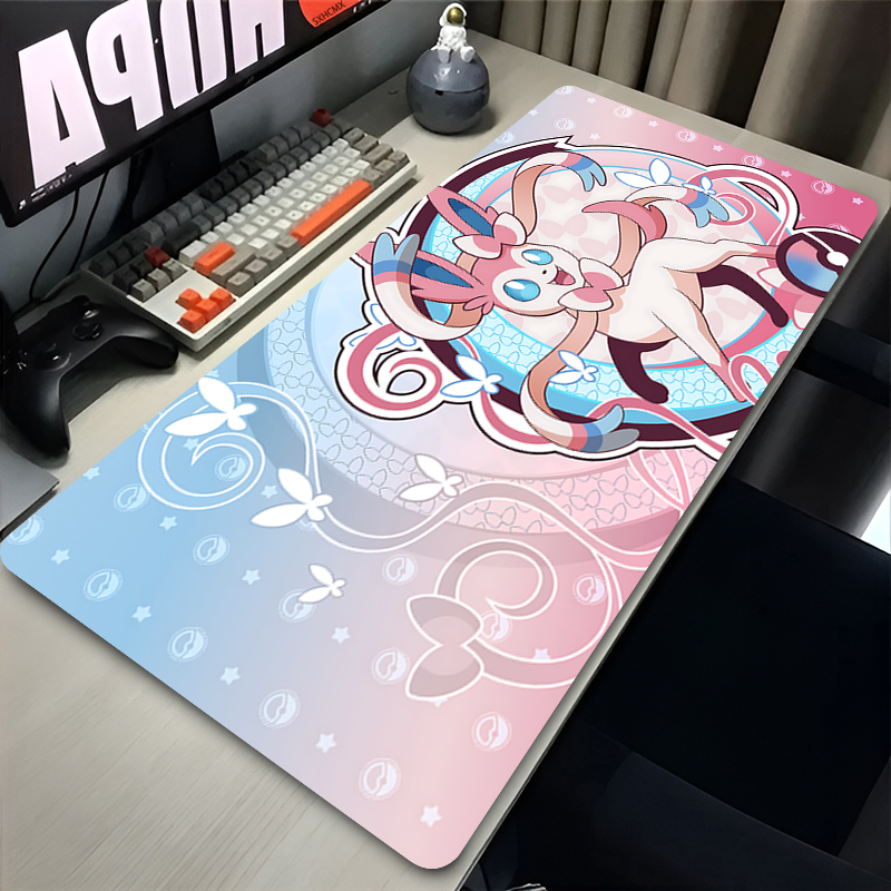 Desk Setup Pink - Büyük Pembe Sevimli Mousepad XXL Oyun
