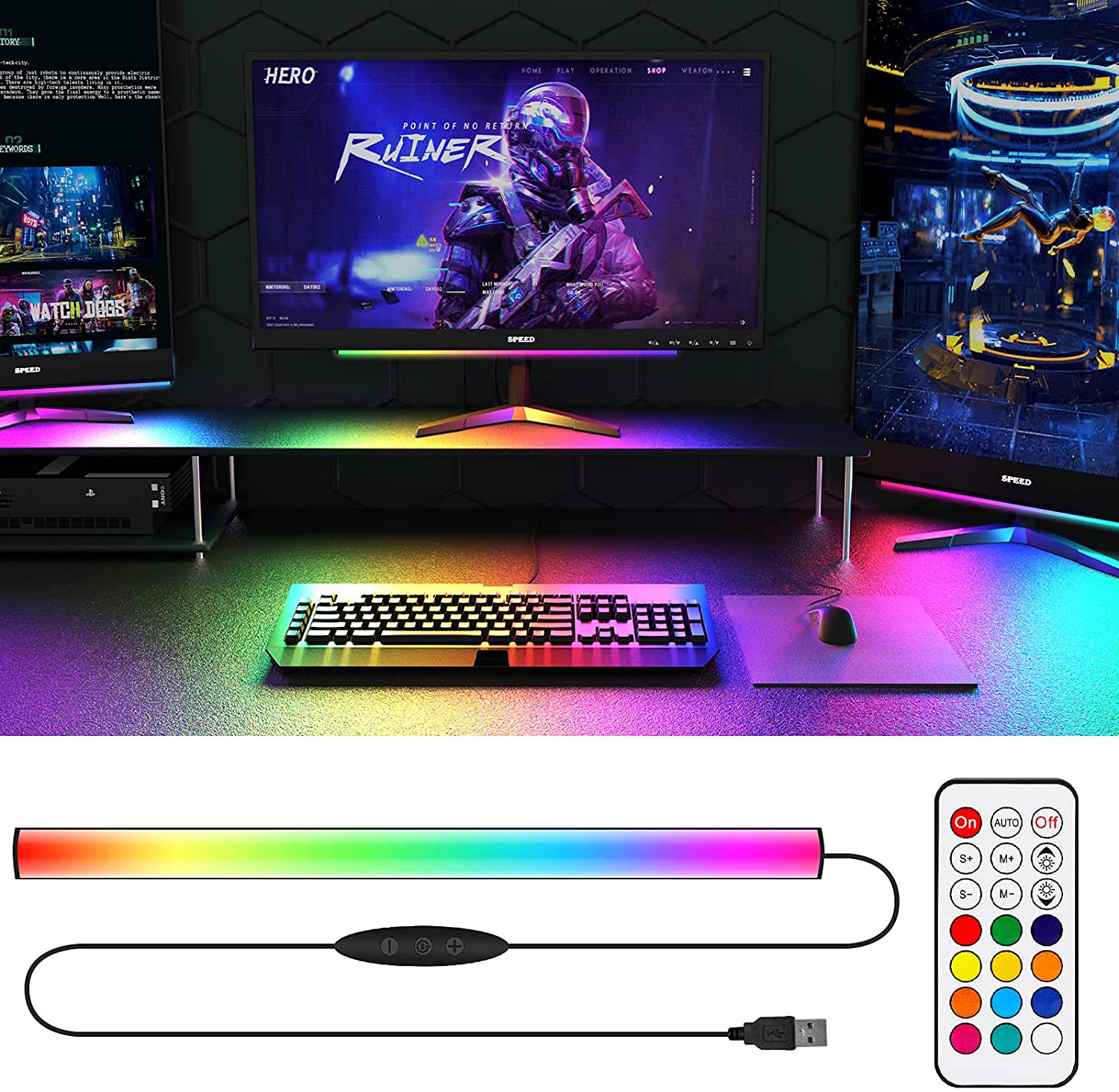 Setup Desk Monitor - Monitör Altında Işık Çubuğu RGB Dreamcolor
