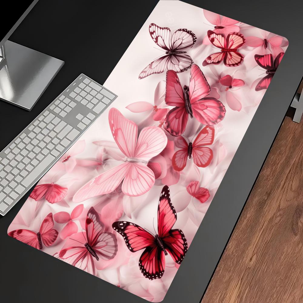 Sulu Boya Pembe Kelebek Desenl - Desk Setup Pink incelemesi ve fiyatı