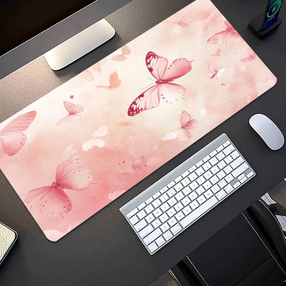Sulu Boya Pembe Kelebek Desenl - Desk Setup Pink incelemesi ve fiyatı