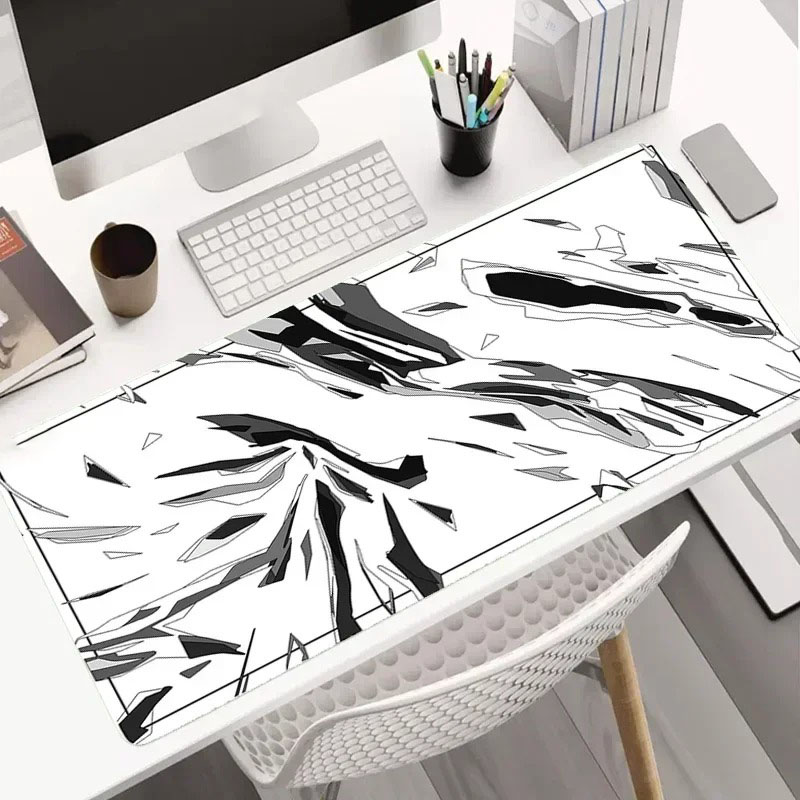 Modern Koyu Geometrik Masa Ört - Desk Setup Grey incelemesi ve fiyatı