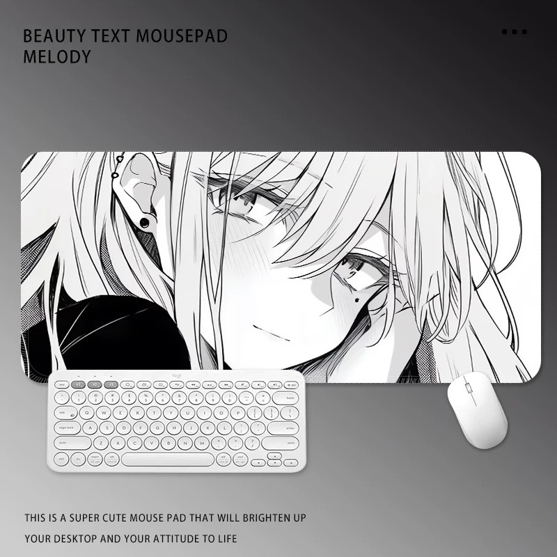 Siyah Beyaz Manga Kız Mouse Pa - Desk Setup Black And White incelemesi ve fiyatı