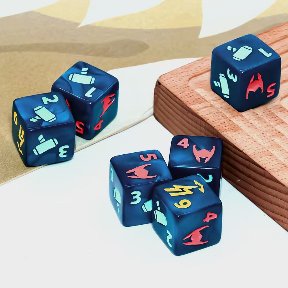 6 Mavi-Yeşil Kahraman Zar Seti - Desk Setup Game incelemesi ve fiyatı