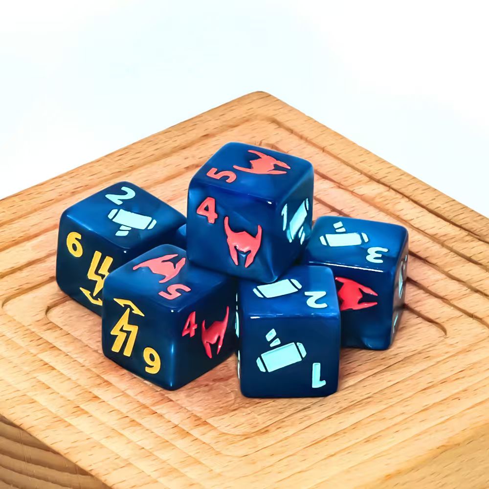 6 Mavi-Yeşil Kahraman Zar Seti - Desk Setup Game incelemesi ve fiyatı