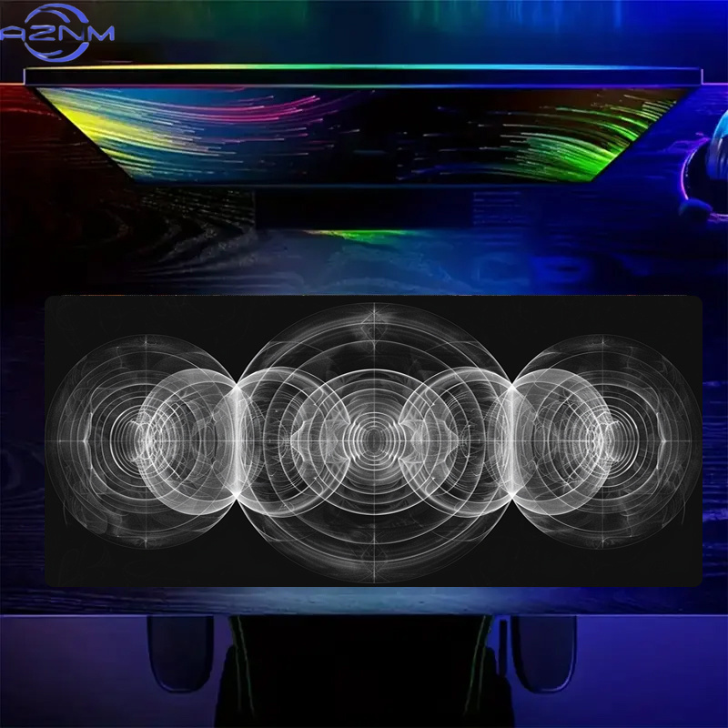 Büyük Siyah Beyaz Spiral Desen - Desk Setup Workspace incelemesi ve fiyatı