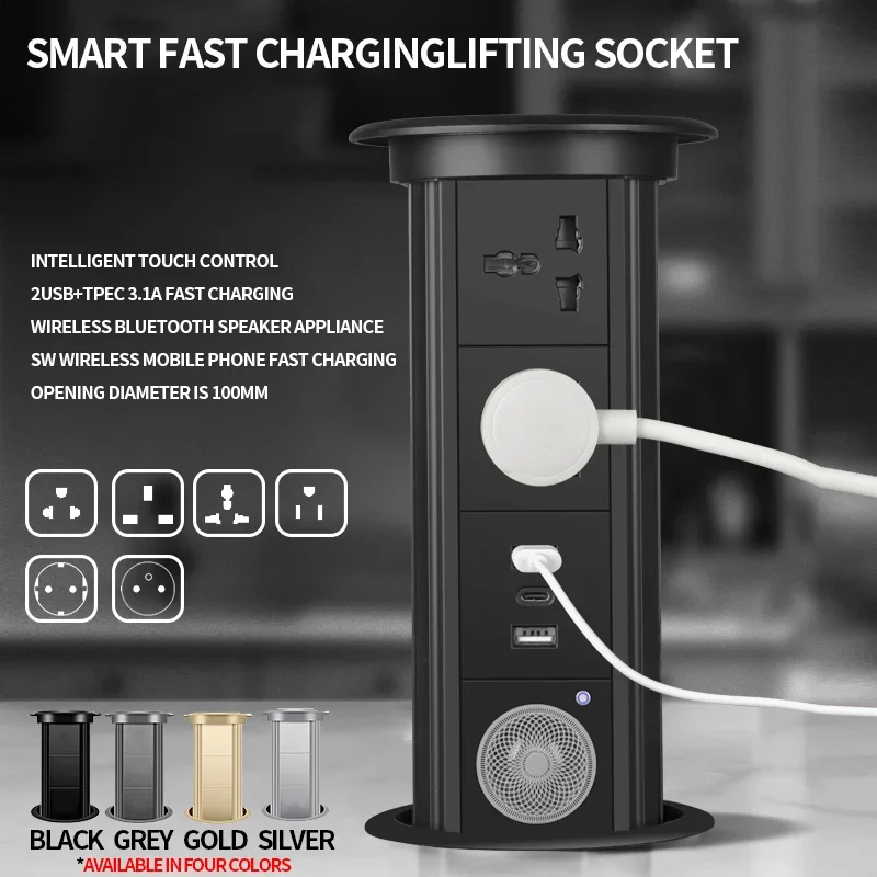 Motorlu Açılır Kule Soketi Kab - Desk Setup Speakers incelemesi ve fiyatı