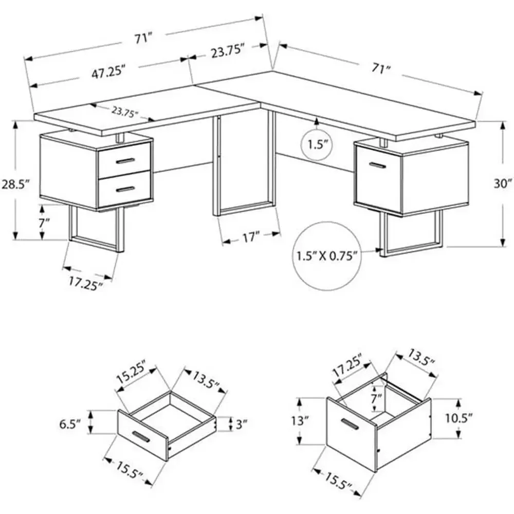 Ev Ofisi için Depolama Alanlı  - Desk Setup Grey incelemesi ve fiyatı
