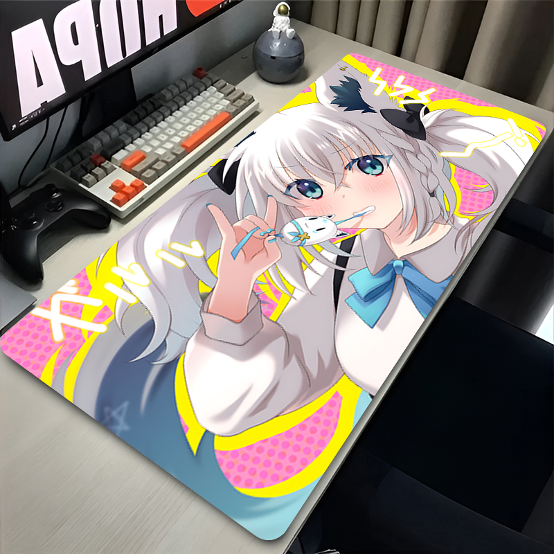Shirakami Fubuki Mouse Pad Diz - Desk Setup Black And White incelemesi ve fiyatı
