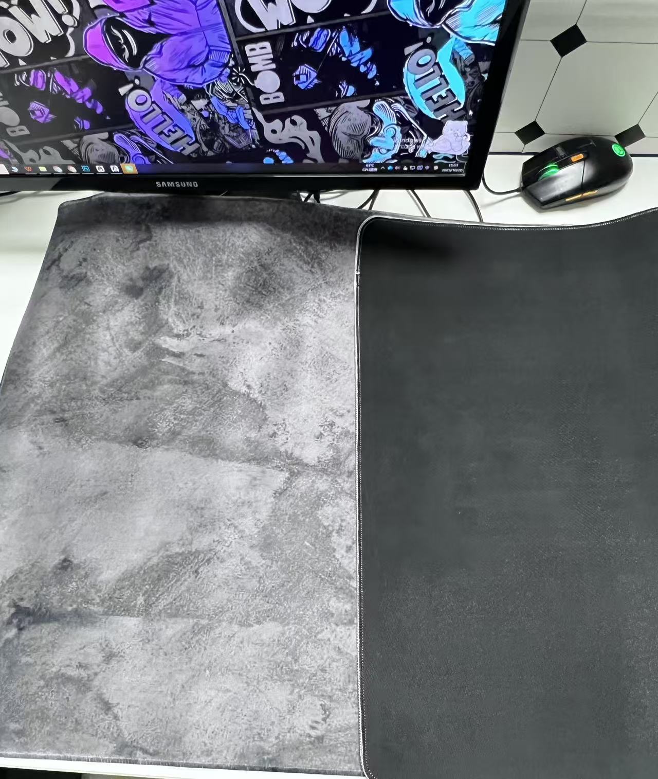 Gri Mermer Büyük Mousepad Mous - Desk Setup Grey incelemesi ve fiyatı