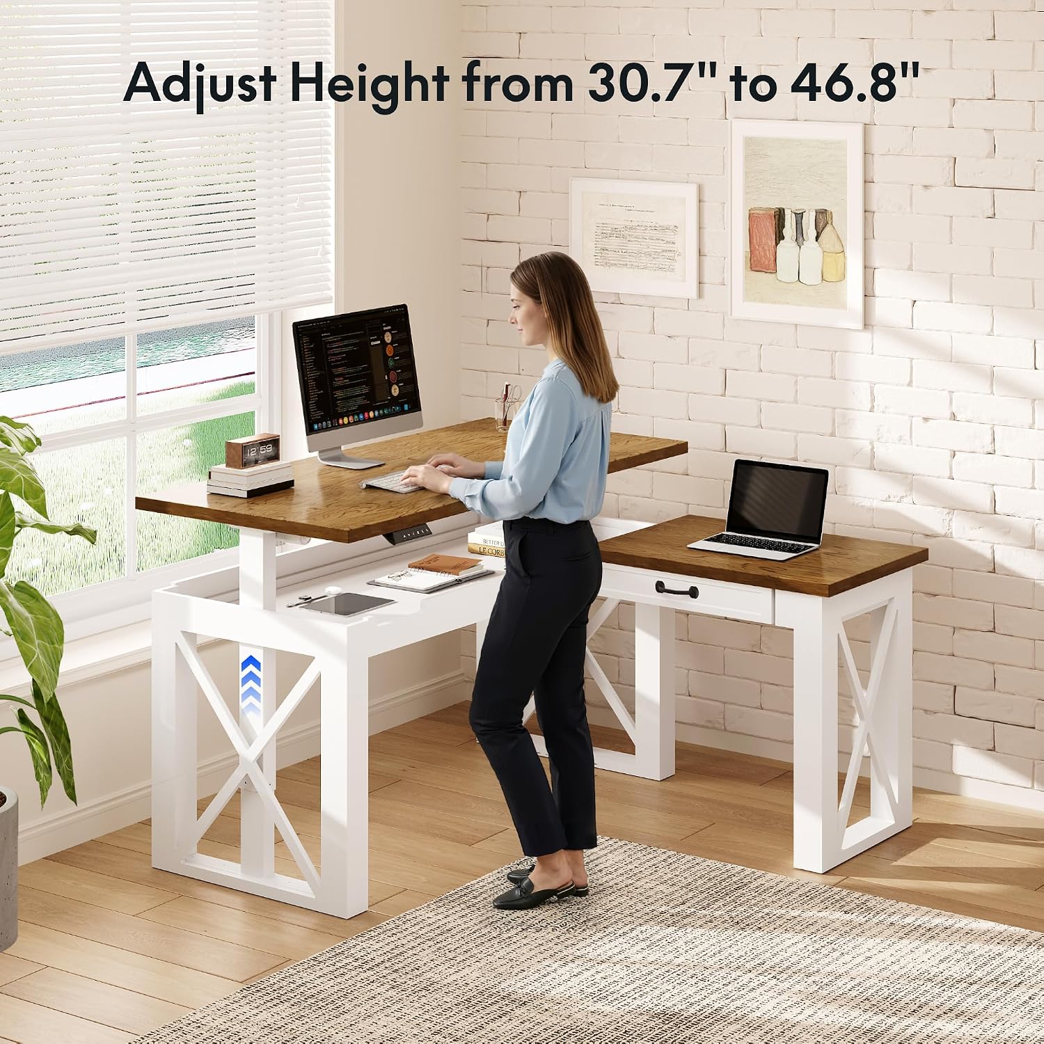 Çekmeceli L Şeklinde Ayakta Ça - Setup Desk Monitor incelemesi ve fiyatı