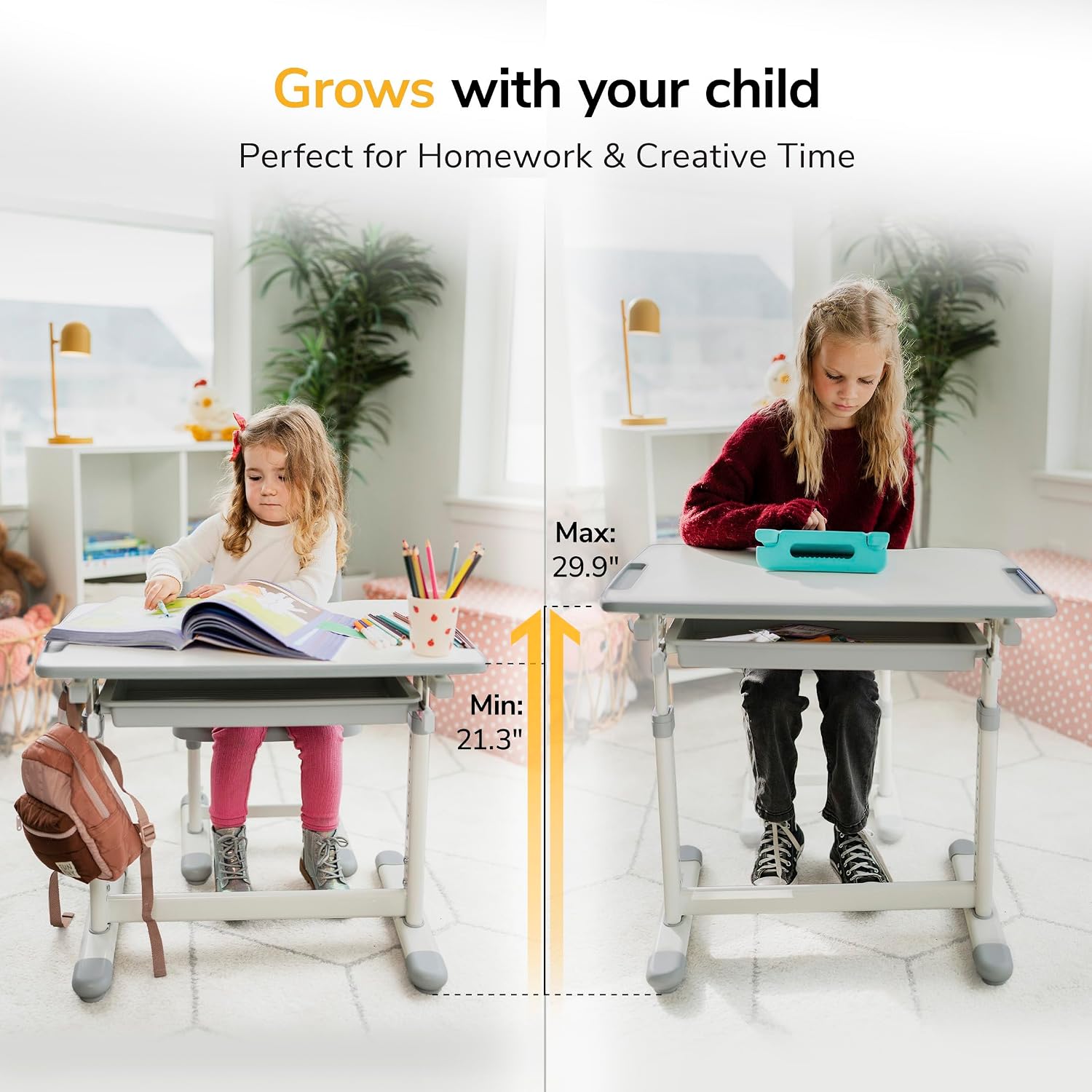 Çocuk Çalışma Masası ve Sandal - Desk Setup Grey incelemesi ve fiyatı
